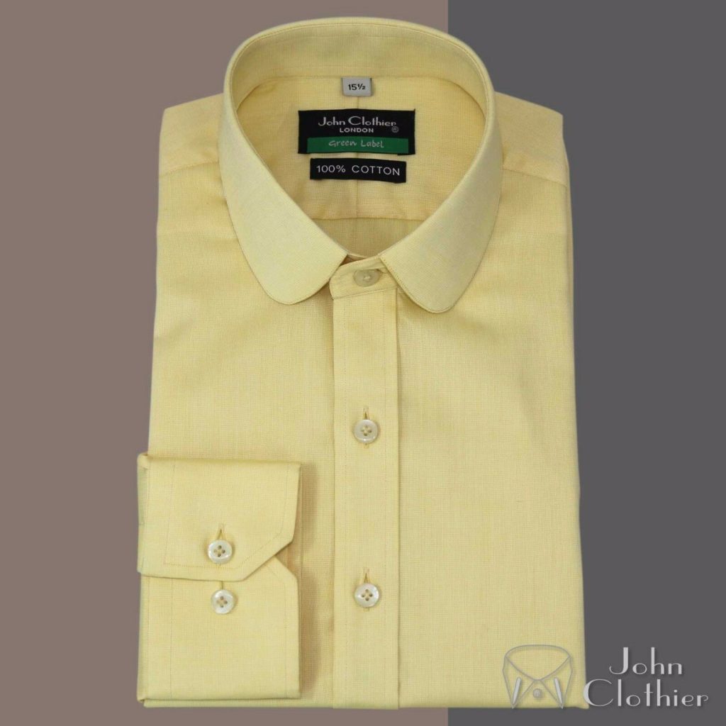 Yellow Penny collar shirt - John Clothier London Online Store