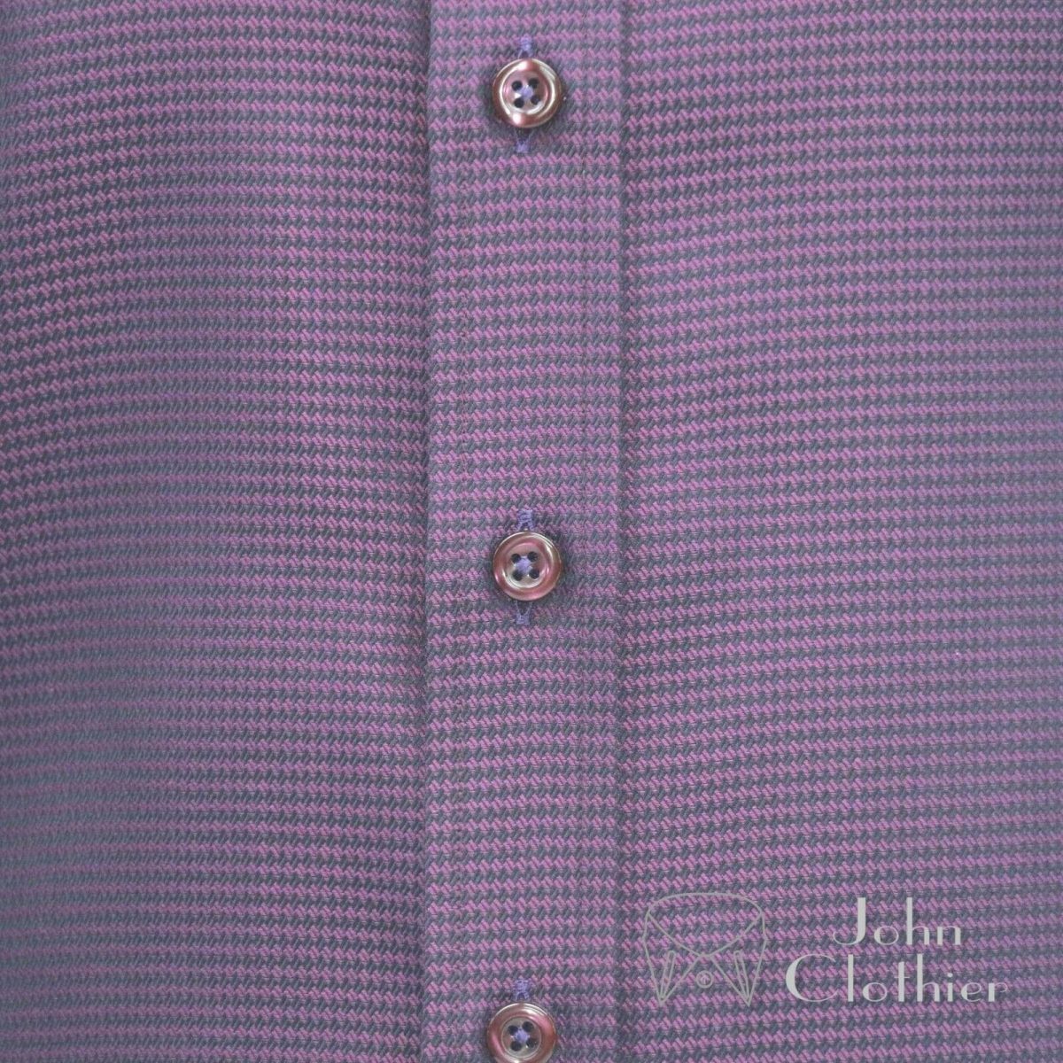 Maroon-Pinstripes-High Spearpoint Collar John Clothier London Online