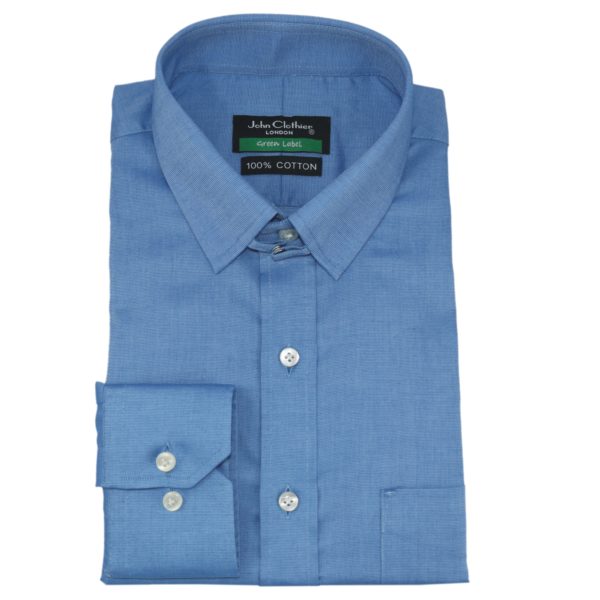 Blue tab collar cotton shrit