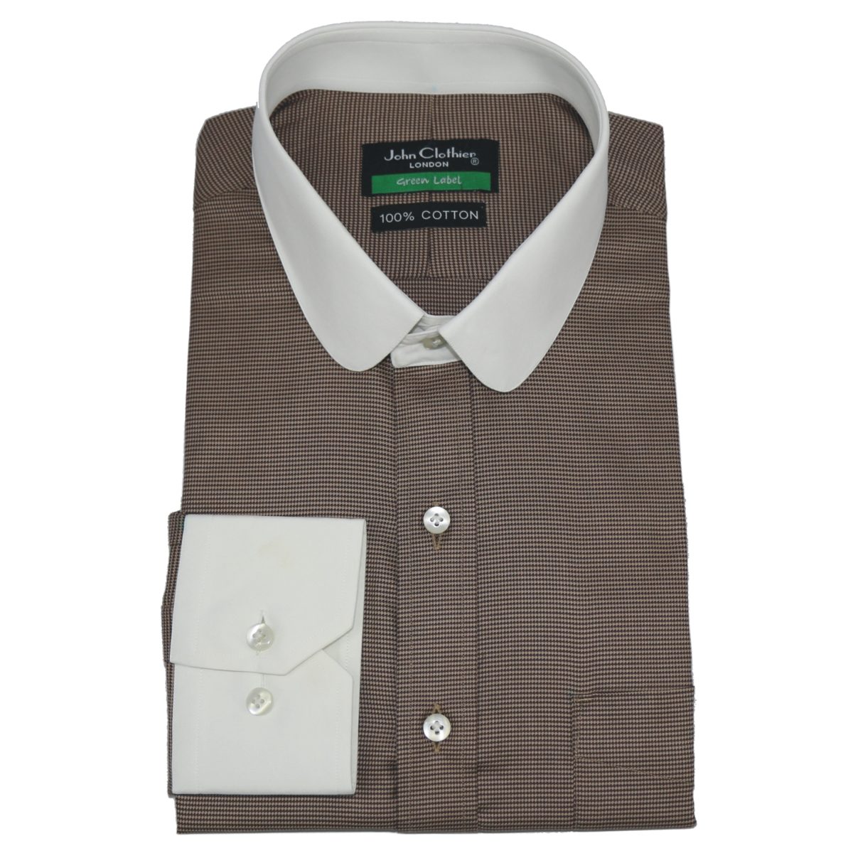 Brown Oxford Cotton Men's shirt