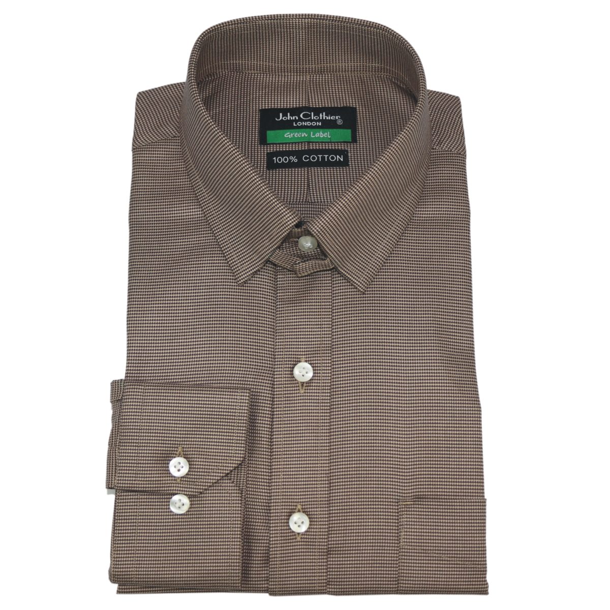 Brown Oxford Cotton Men's shirt