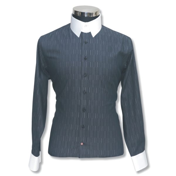 Black Grey texture mens ccotton shirt