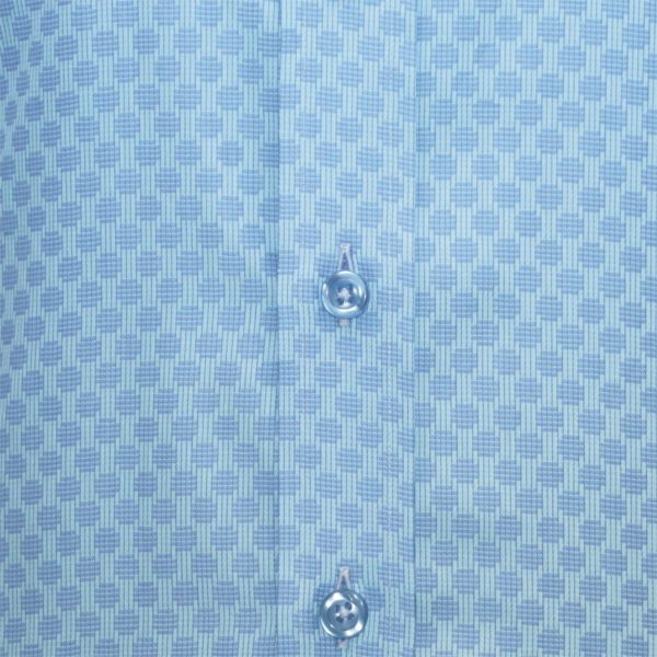 Sea-Blue Jacquard Tab Collar