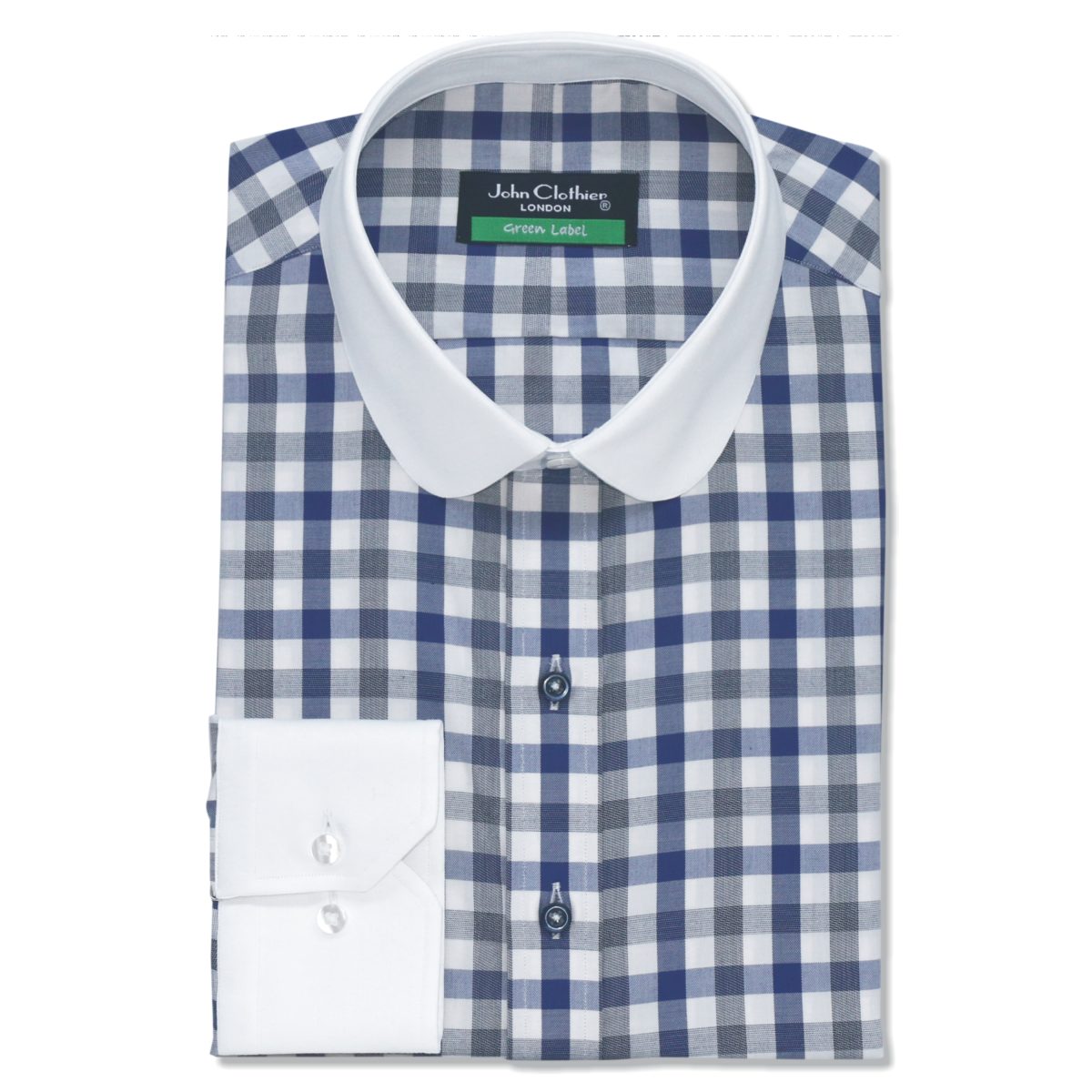 Blue Grey Checks Penny collar