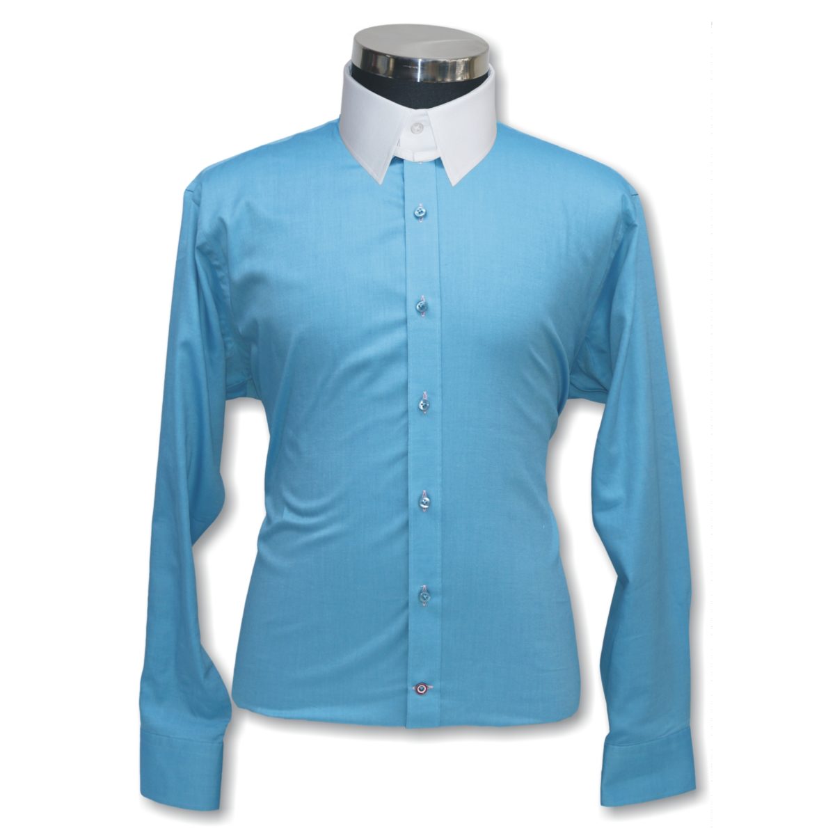 Sea-Blue Oxford Tab Collar