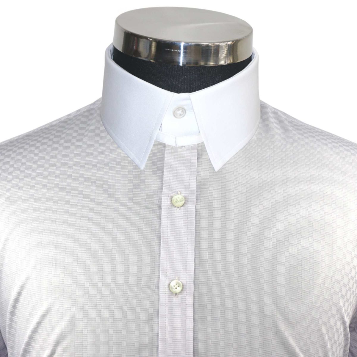 Lilac Checks Tab Collar