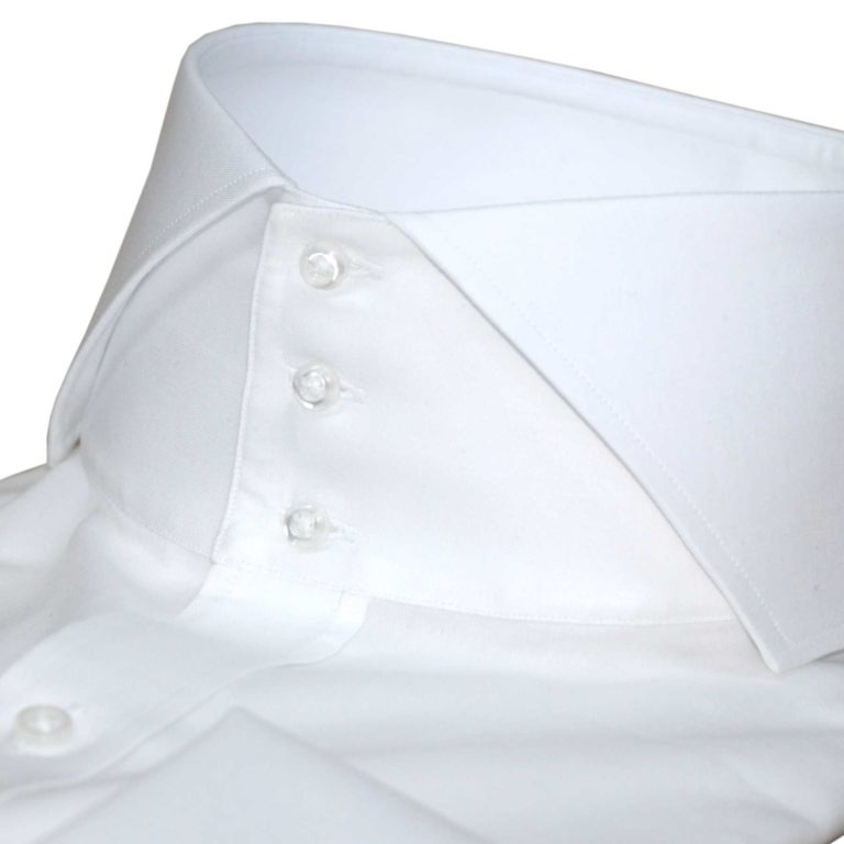 White High Collar Shirt - John Clothier London