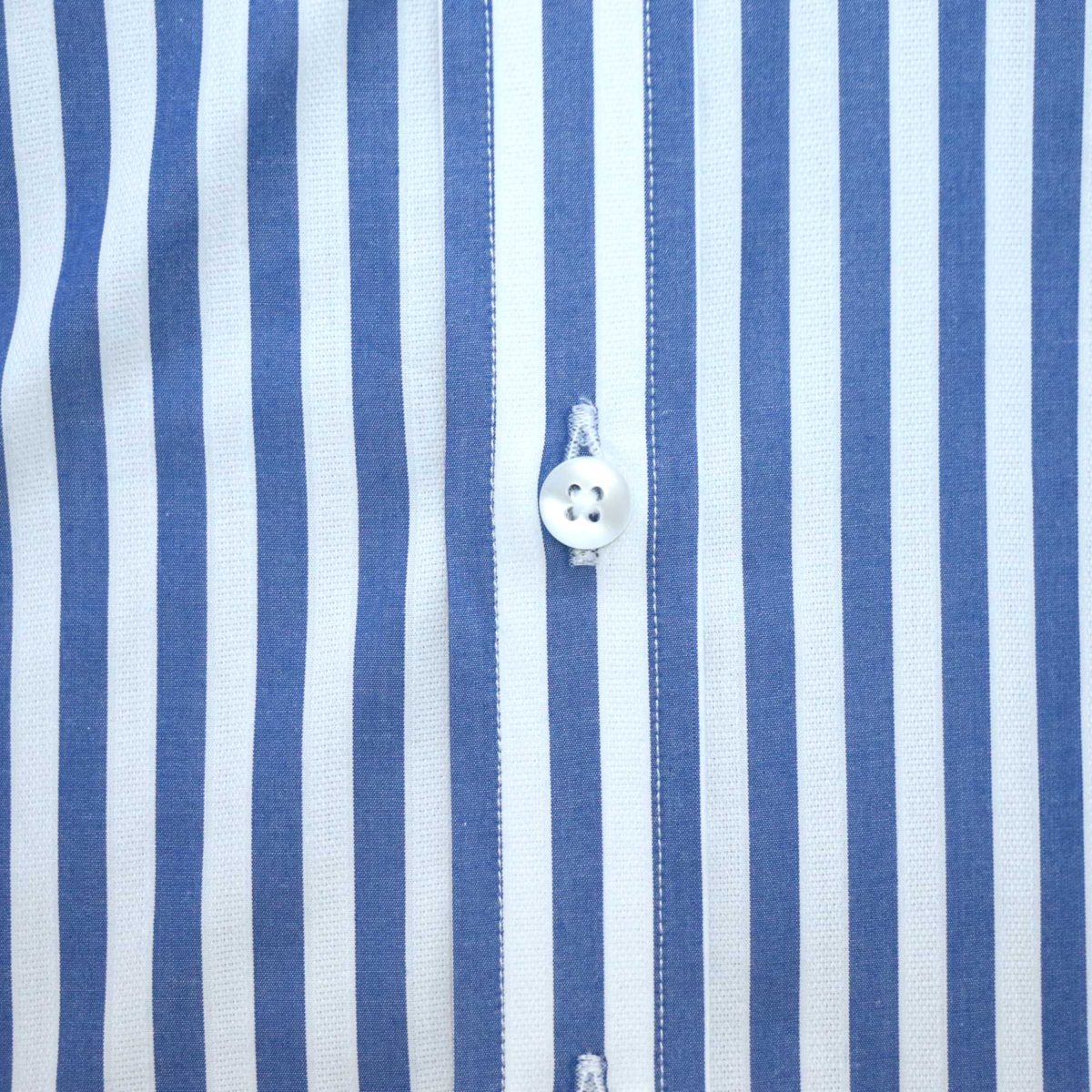 navy blue stripes 100% cotton mens loop collar shirt