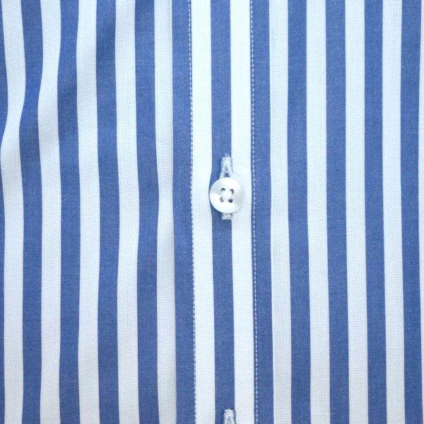 navy blue stripes 100% cotton mens loop collar shirt