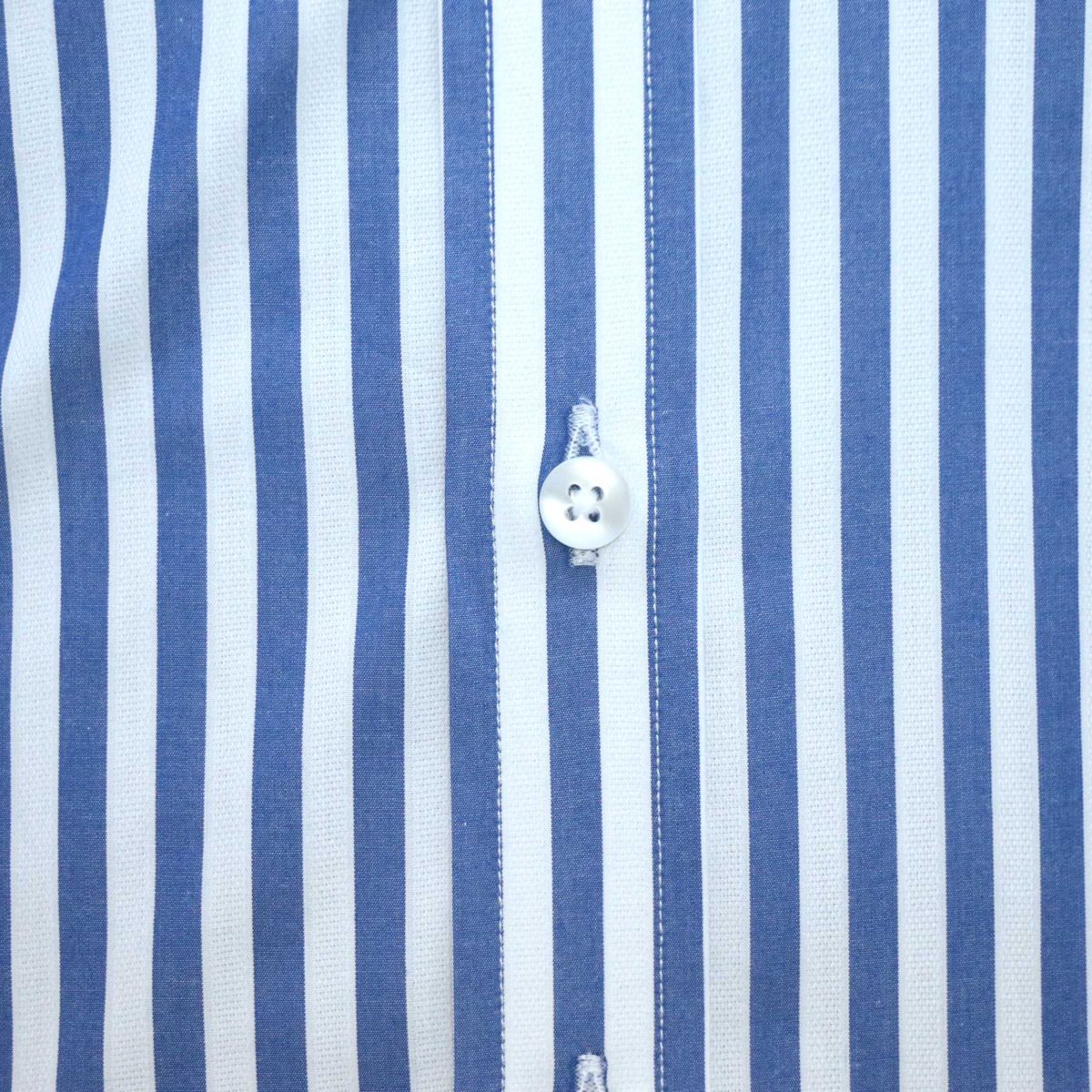 Navy Blue Stripes Penny Collar Round Collar CLub Collar Mens Shirt