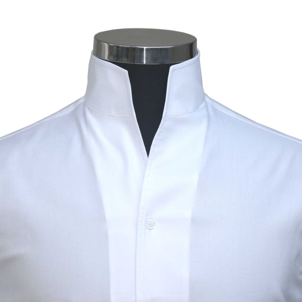 ladies high collar white shirt