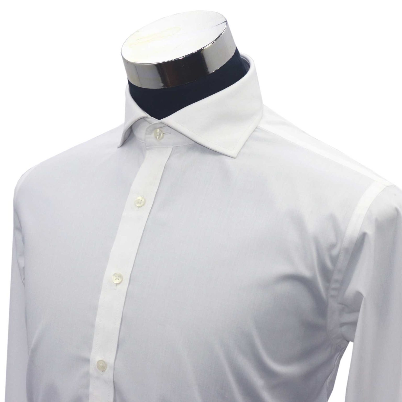 White Cutaway Collar Shirt - John Clothier London