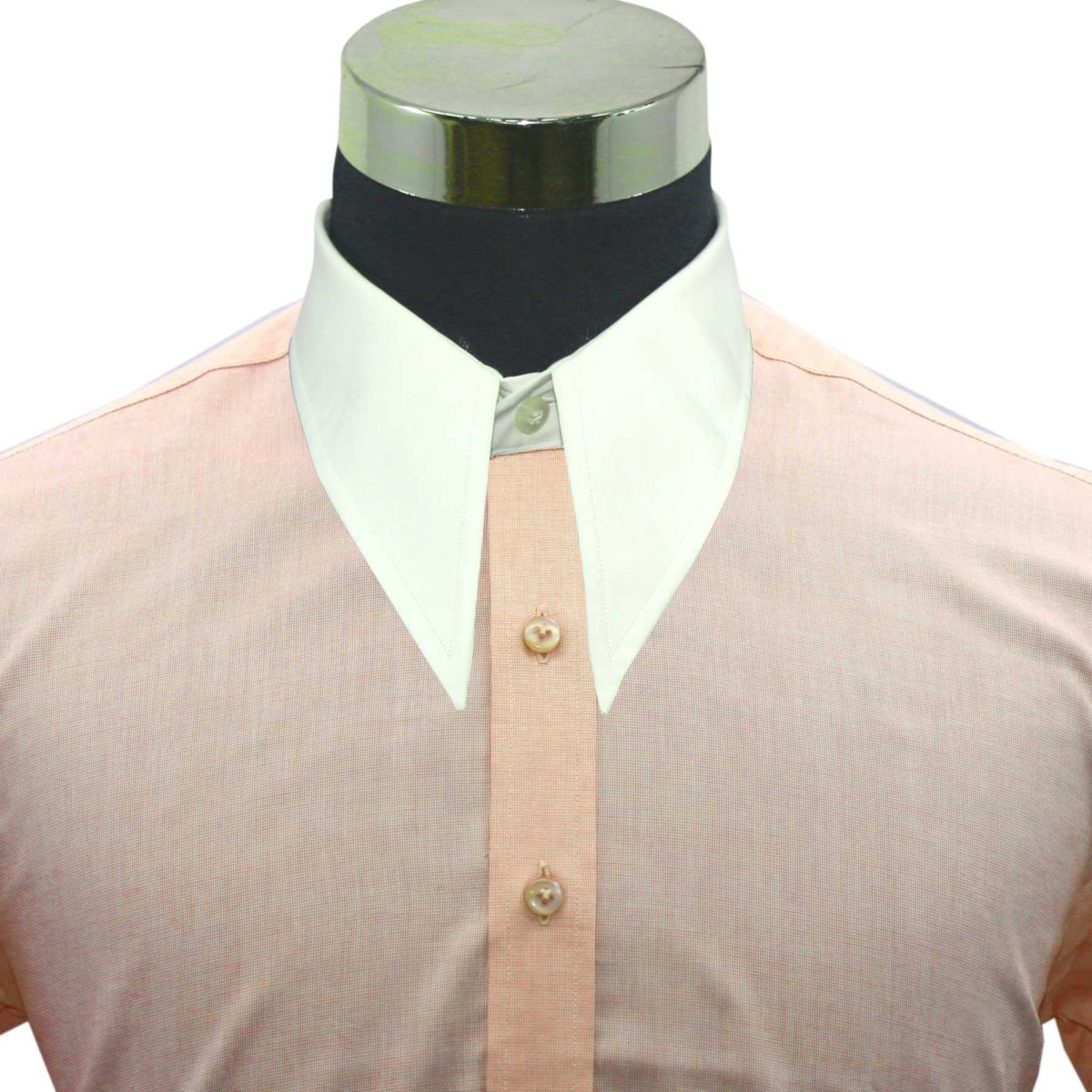 Orange Spear point Collar Shirt, vintage long point collar shirt for men