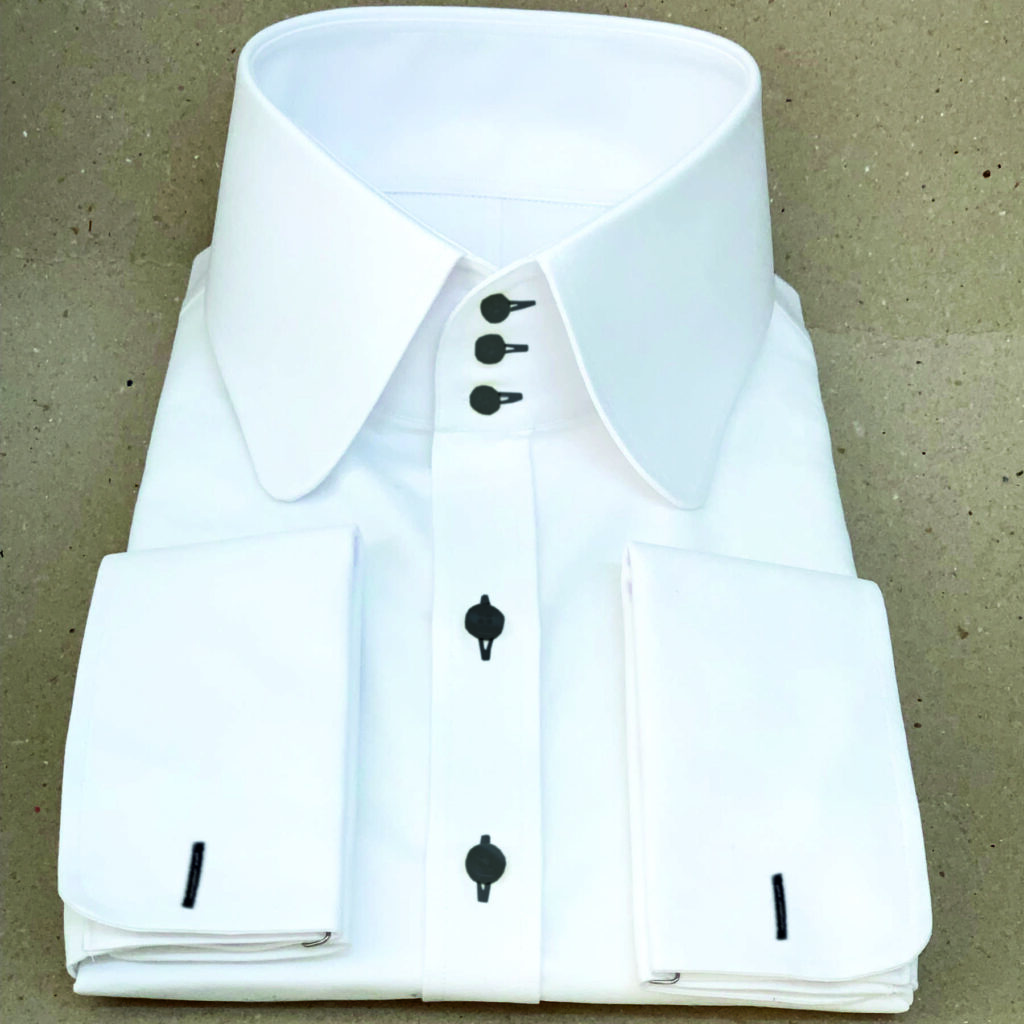 mens white penny collar shirt uk