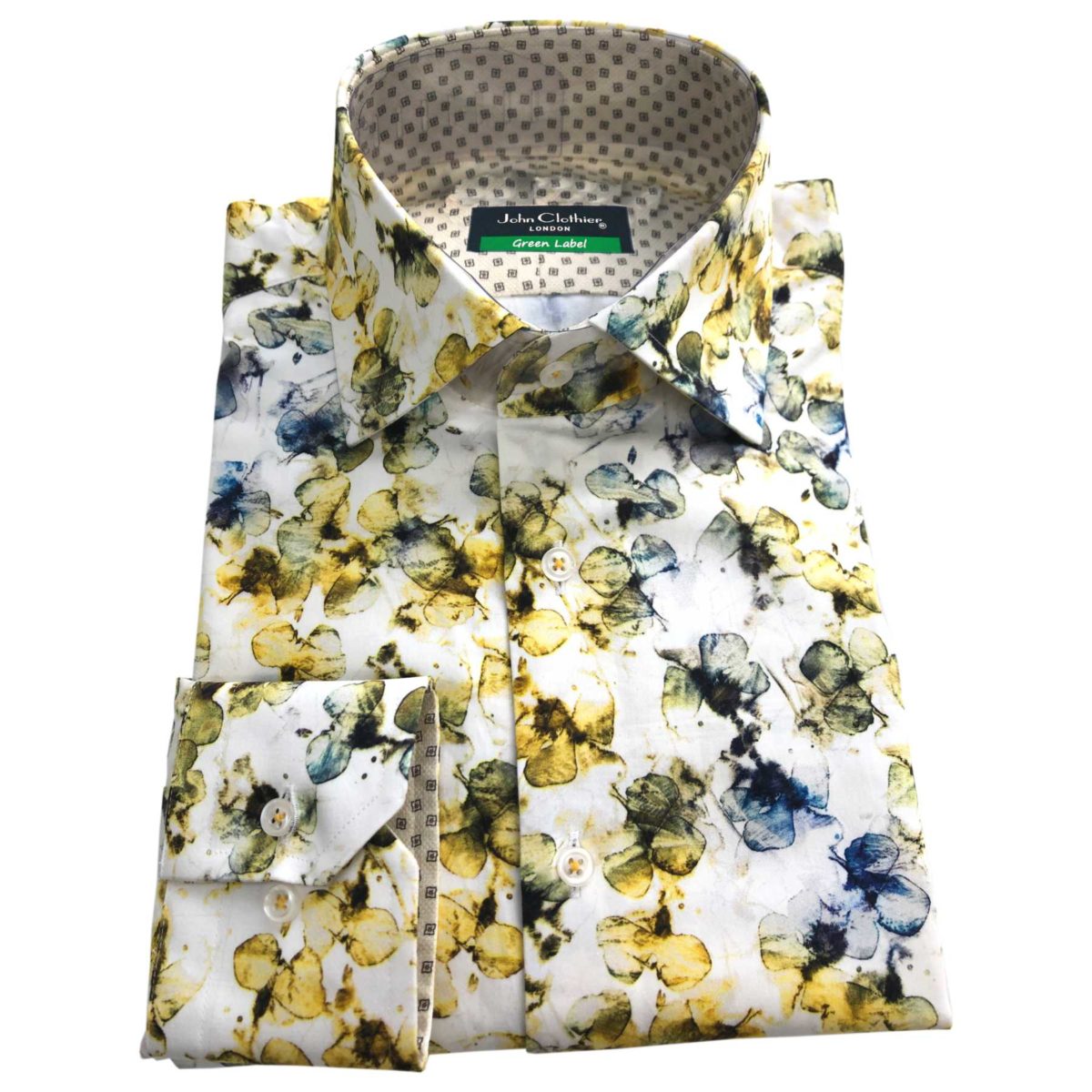 Jelly Flowers Printed Kent-Collar-Shirt