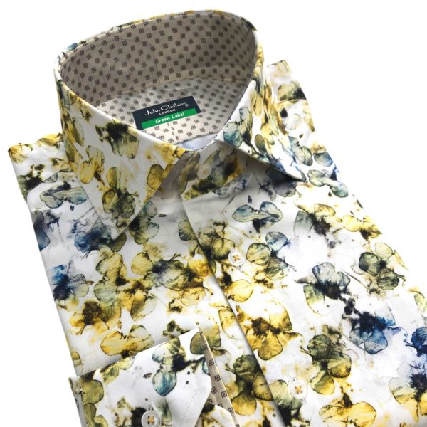 Jelly Flowers Printed Kent-Collar-Shirt