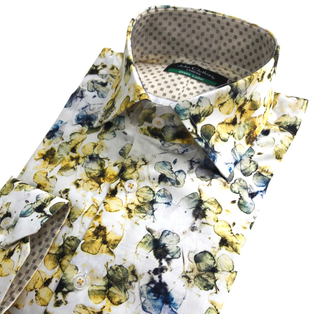 Jelly Flowers Printed Kent-Collar-Shirt