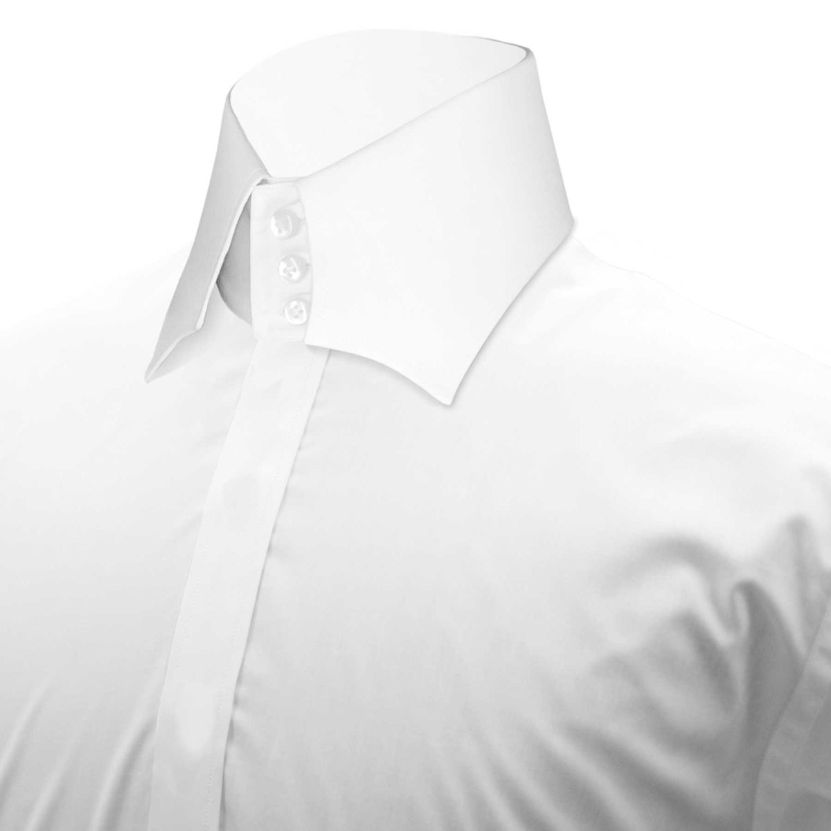 Black-Chalk-High Chisel Collar Shirt - John Clothier London