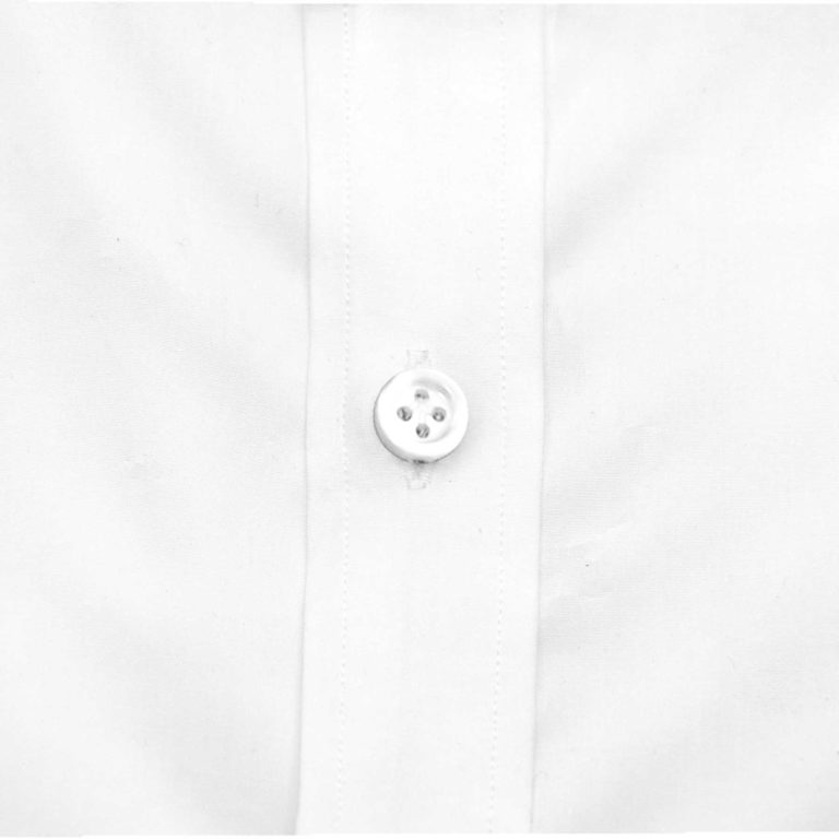 Solid-White Button Down Collar Shirt - John Clothier London