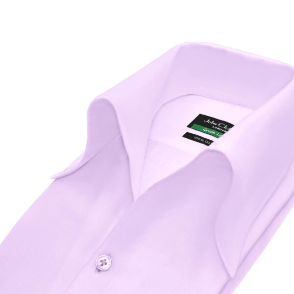 Lilac High Collar Bow Open Collar made to measure shirt for men, by john clothier london
