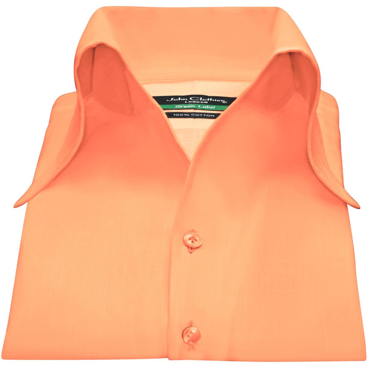 Orange High Collar Bow Collar, made to measure shirt for men, by John Clothier London