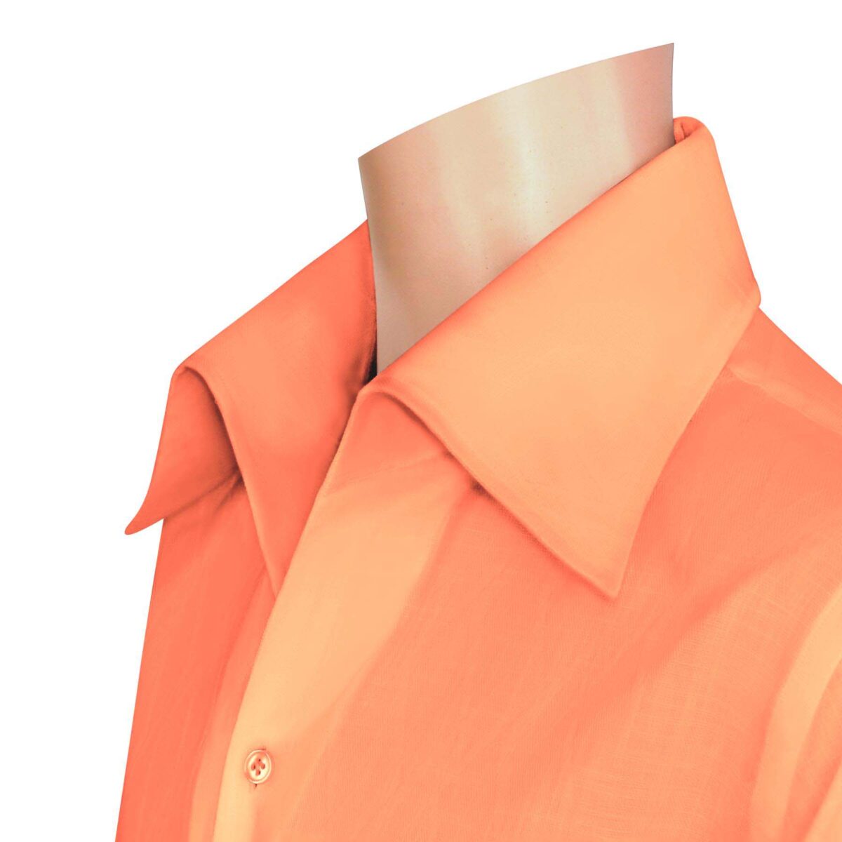 Orange High Collar Bow Collar, made to measure shirt for men, by John Clothier London