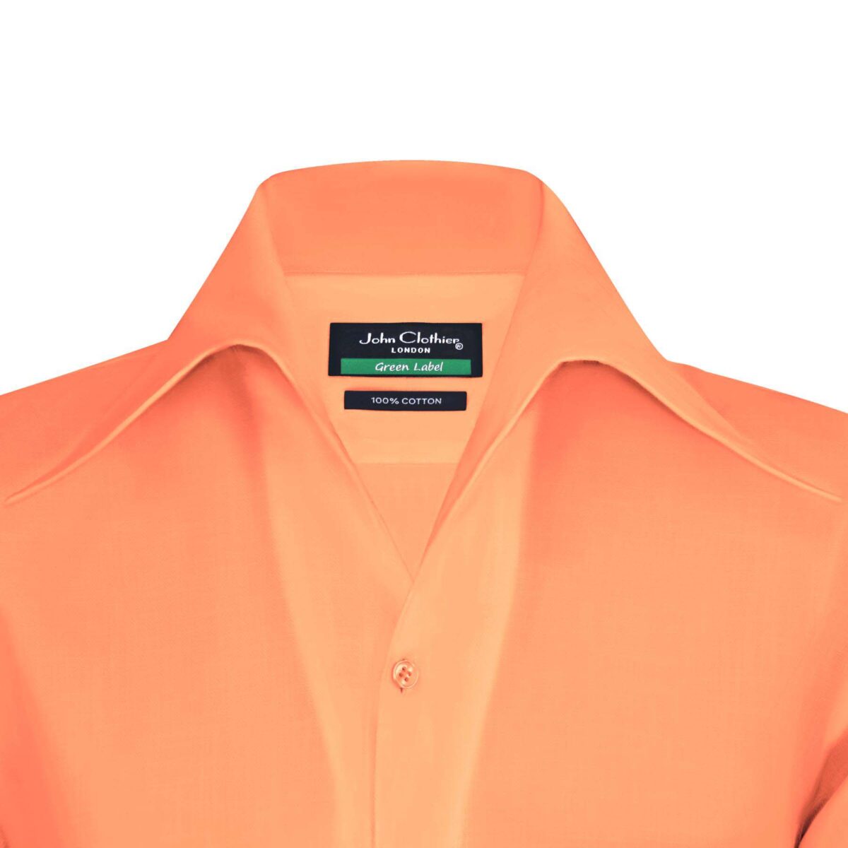 Orange High Collar Bow Collar, made to measure shirt for men, by John Clothier London