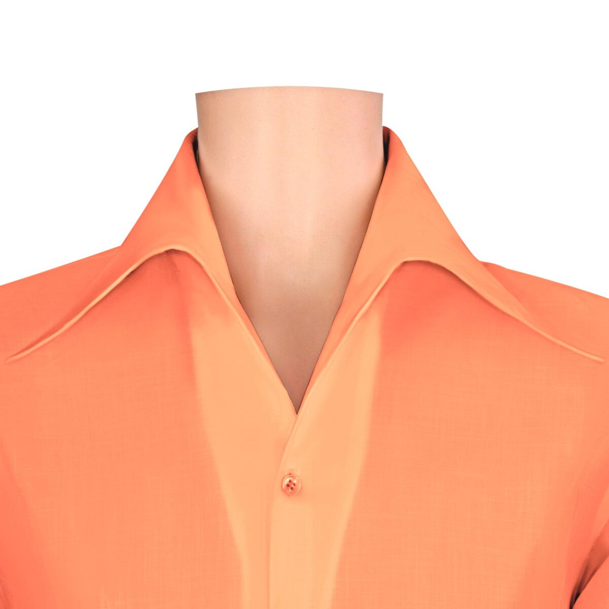 Orange High Collar Bow Collar, made to measure shirt for men, by John Clothier London