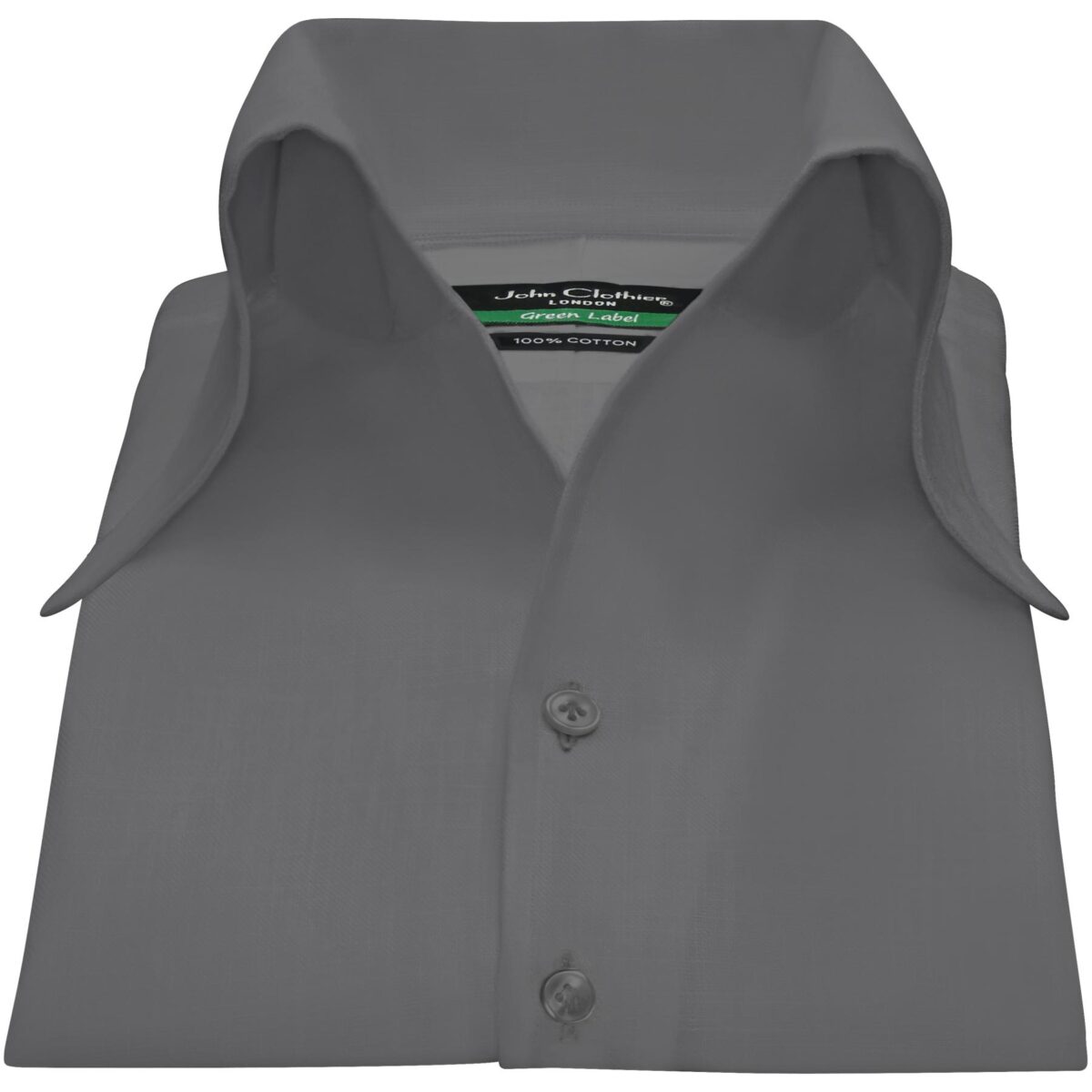 Grey High Open Made to measure Shirts for men, 100% Cotton high collars by John Clothier London.