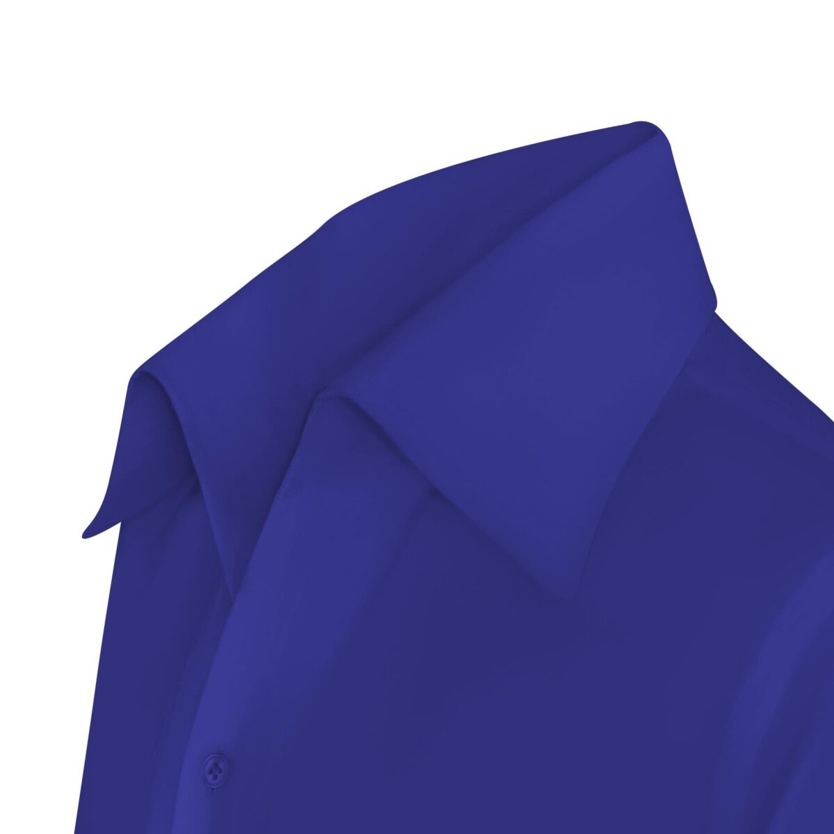 Royal Blue High Open Collar Shirts 100% Cotton Made to Measure Shirts by John Clothier London