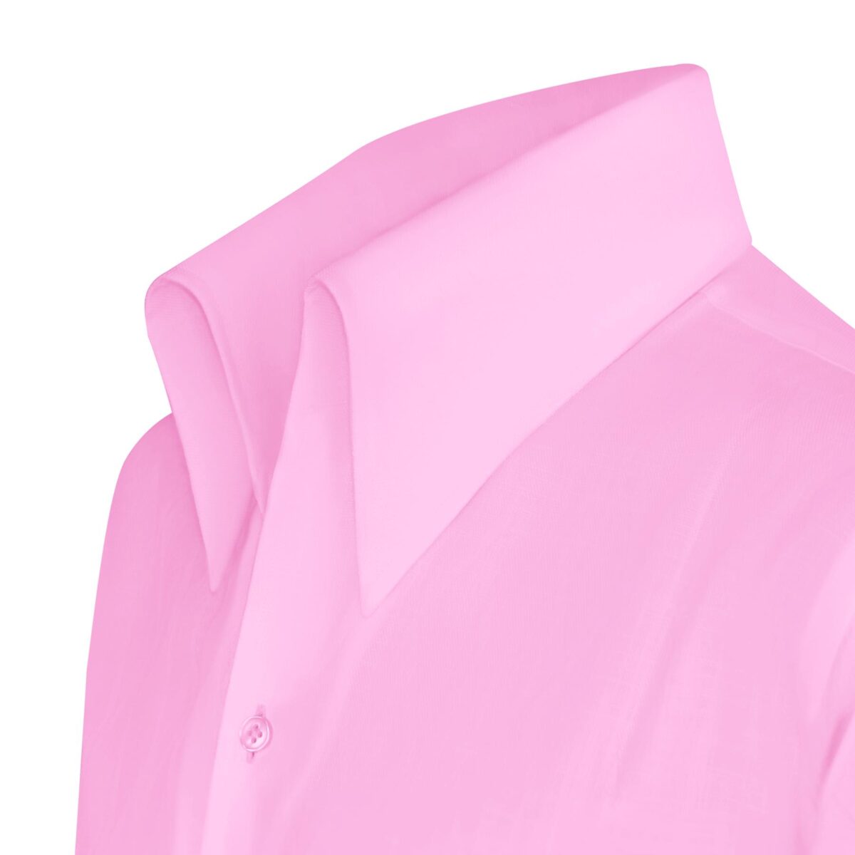 Pink Men's Custom made high Button down collar shirt - custom made on order - by John Clothier London