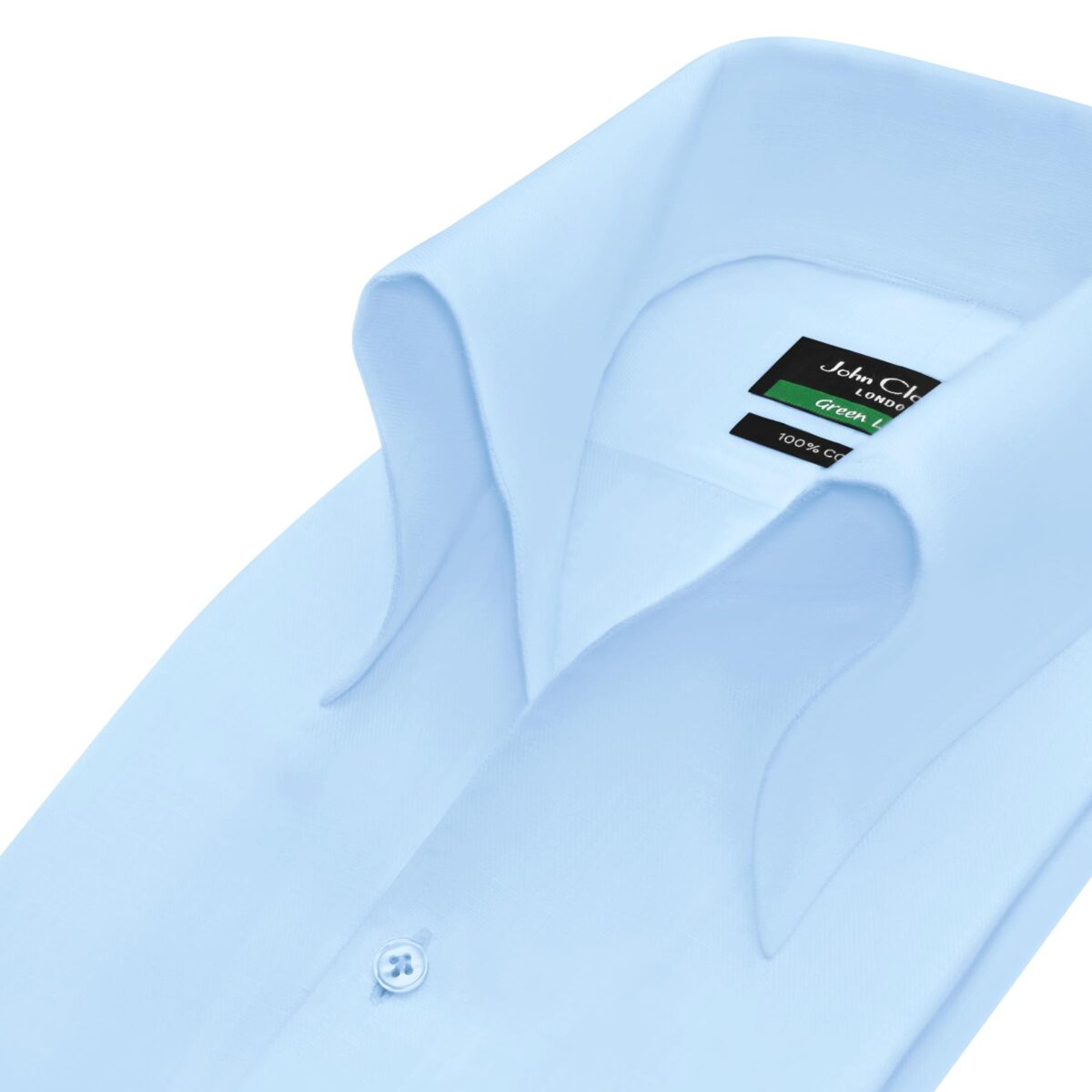 Sky Blue Men's high collar shirt by John Clothier London