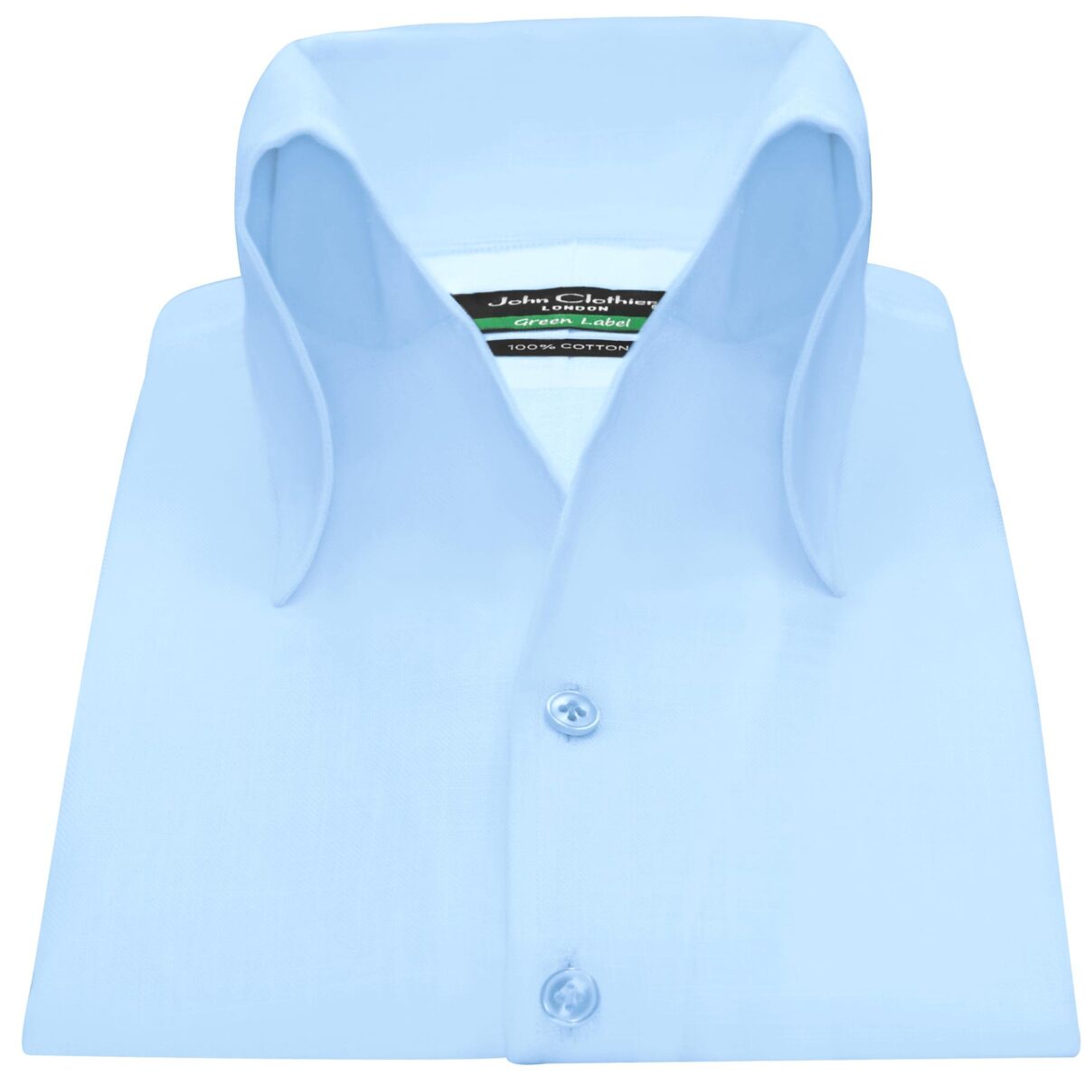 Sky Blue Men's high collar shirt by John Clothier London