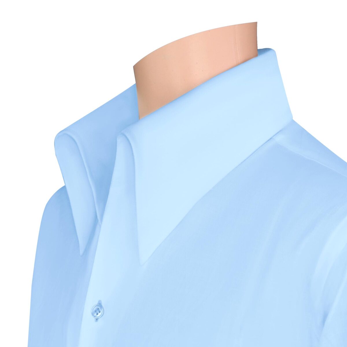 Sky Blue Men's high collar shirt by John Clothier London