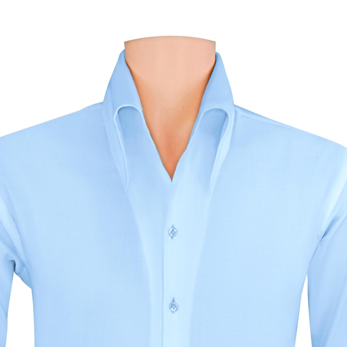 Sky Blue Men's high collar shirt by John Clothier London