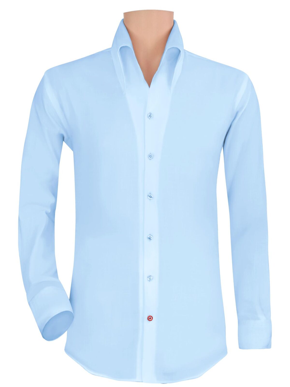 Sky Blue Men's high collar shirt by John Clothier London