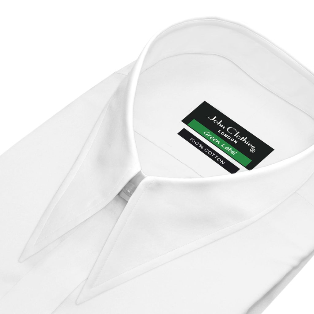 White Spear Collar Hidden Placket - John Clothier London