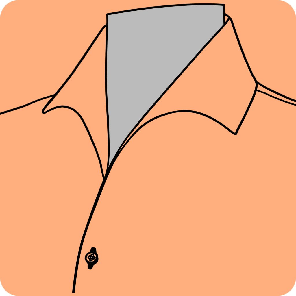 High Open Lapel Collar